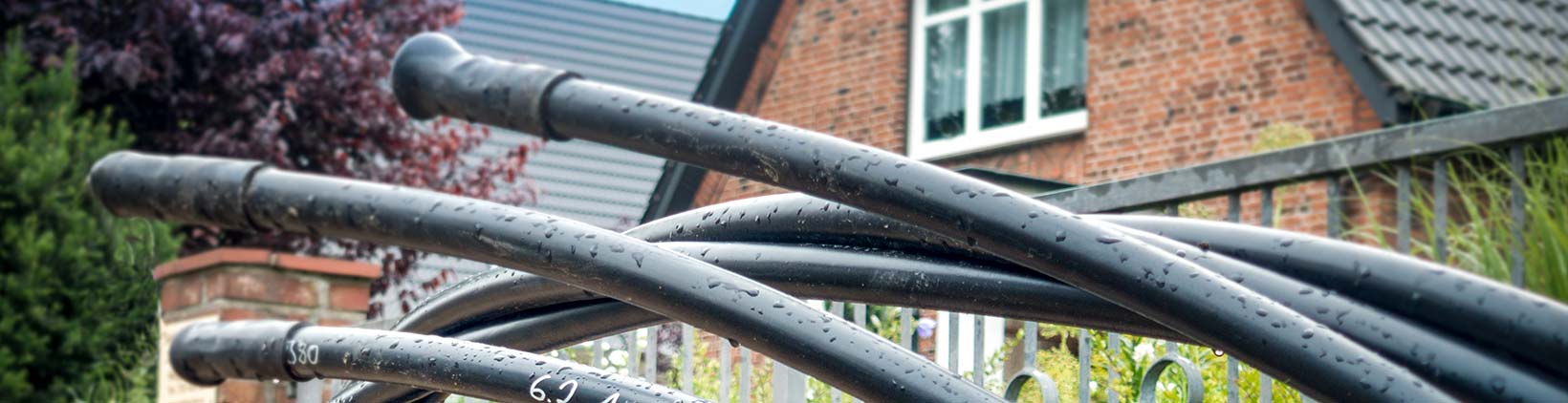 Kabel vor Baustelle