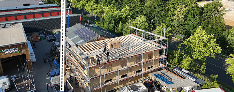 Büro- und Hallen-Neubau Siepmann Holzbau